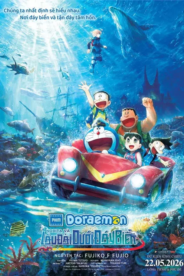 Poster phim Doraemon: Nobita và Lâu Đài Dưới Đáy Biển (Phiên bản mới) trên Motchill